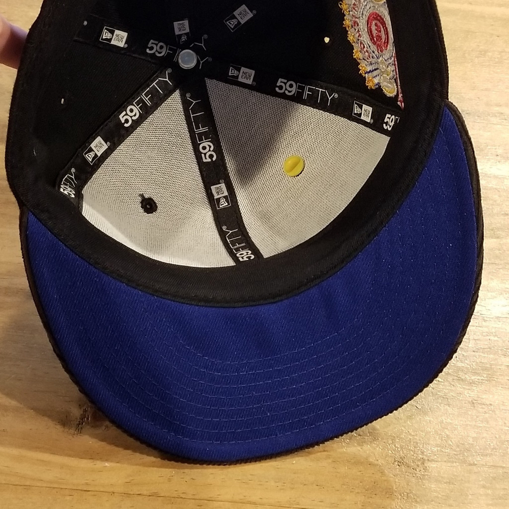 Los Angeles Dodgers Hat New Era 7 1/8 Fitted Black Brown Corduroy Bill All Star - Picture 8 of 12